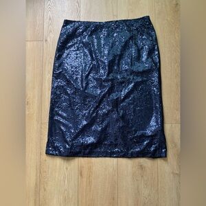 NWT Gap Navy Blue Sequin Pencil Skirt